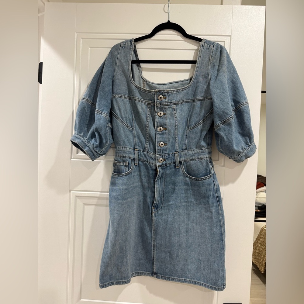 Jonathan Simkhai Blue Denim Long Sleeve Dress